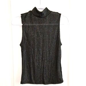 Aqua Gray Ribbed Sleeveless Tank Top